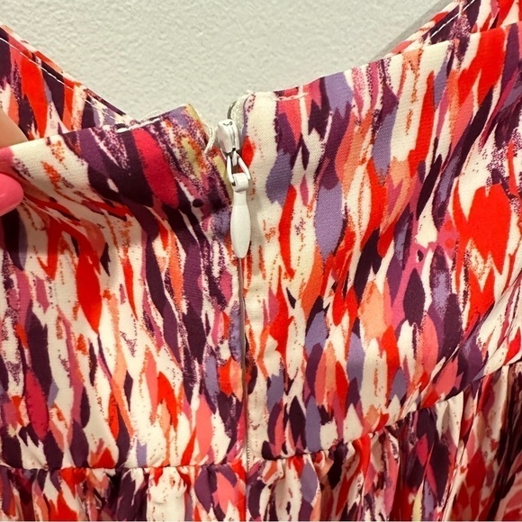 Felicity & Coco Pink & Purple Maxi Dress Smocked Elastic Back - Picture 5 of 7